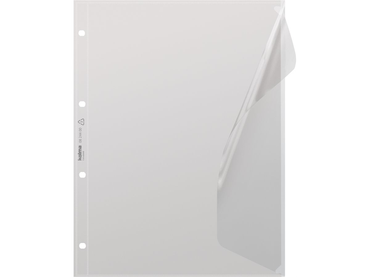 KOLMA Buste documenti ExtraSolid A4 08.644.00 trasp., aletta, 4-anelli 10pz. (7611967080016)