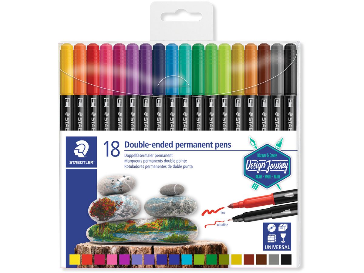 STAEDTLER Penna fibra 3187TB18 Design Journey, 18 pezzi (4007817042960)