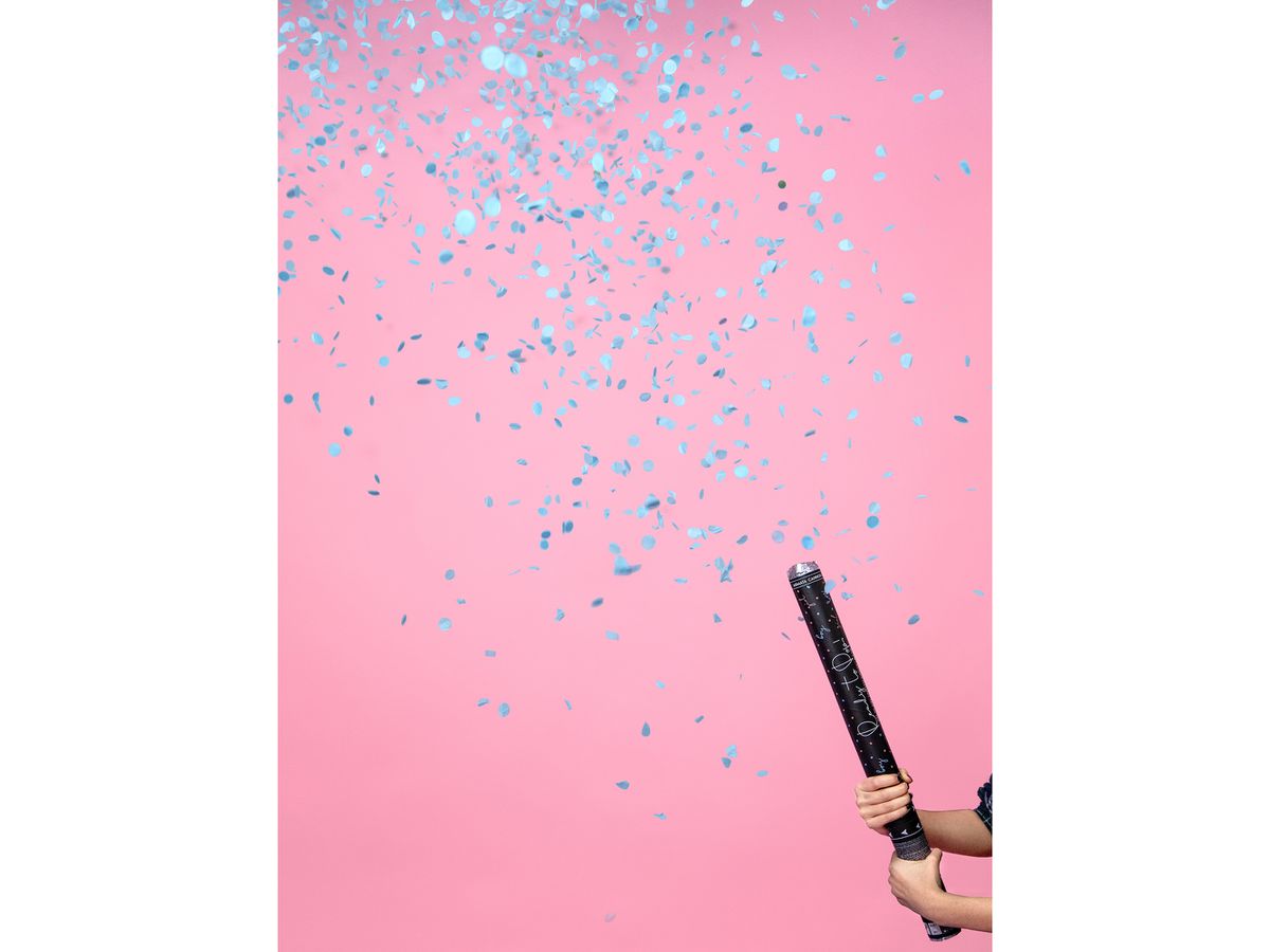 PARTYDECO Canon à confettis 60cm TUKR60-001 Ready to pop bleu (5900779101562)