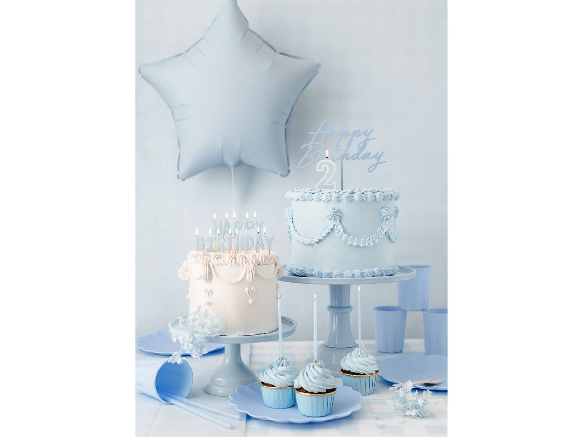 PARTYDECO Caketopper 16.5cm KPT79-093 Happy Birthday azzurro (5904555085435)