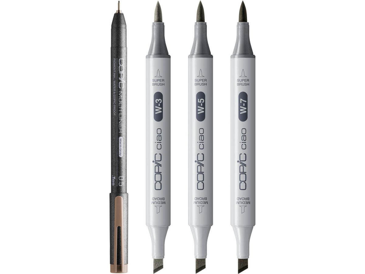 COPIC Marker Ciao Shade Set 22075420 Dark Warm Gray 4 Stück (4013695268019)