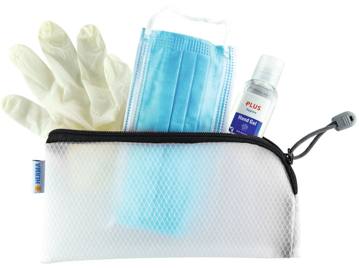 HERMA Tasca documenti con zip A6 20020 nero, 23x11cm (4008705200202)