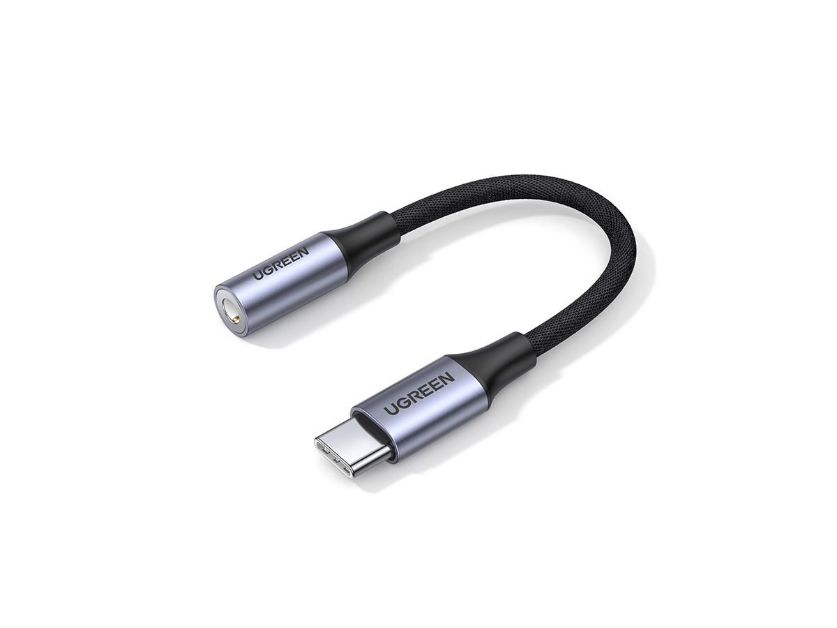 UGREEN Cable USB-C to 3.5mm M/F 80154 Alu Shell with Braided 10cm (6957303881543)