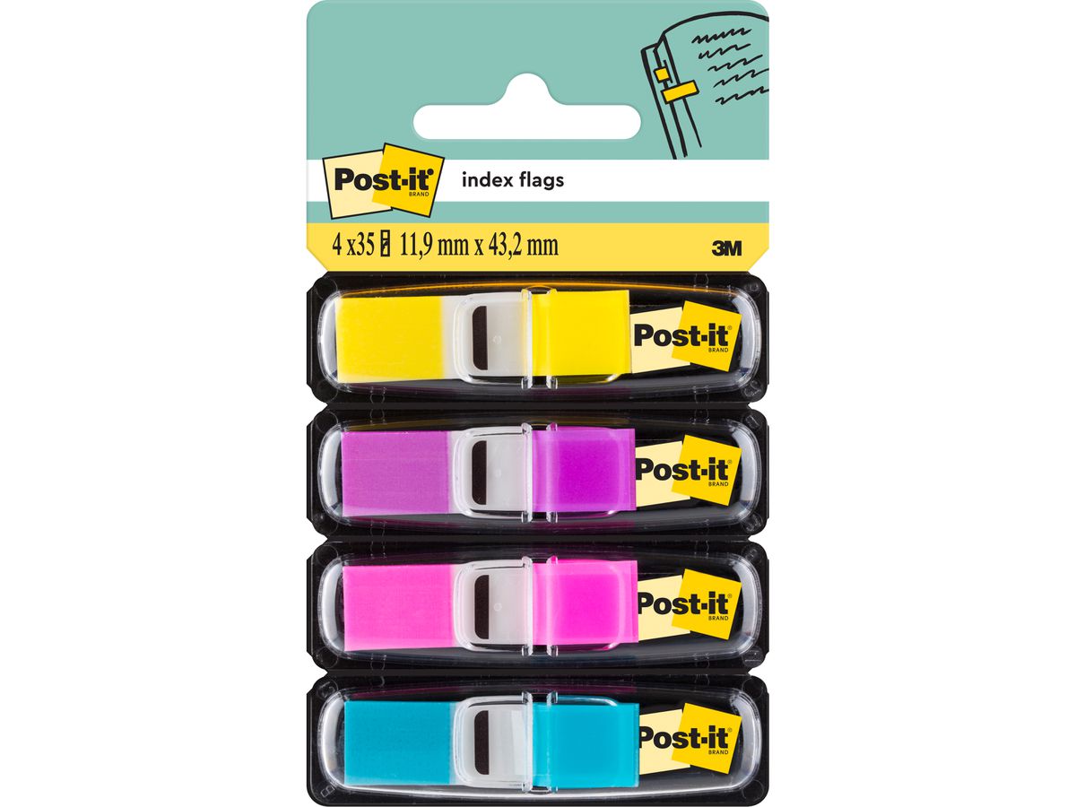POST-IT Index Mini 11.9x43.1mm 683-4AB 4-farbig 4x35 Tabs (0021200508776)
