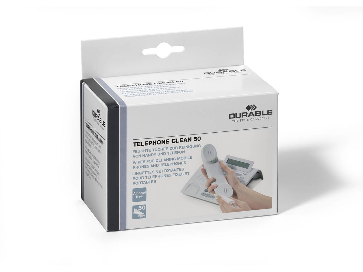 DURABLE Telephone Clean 50 578502 Reinigungstücher 50 Stück (4005546503394)