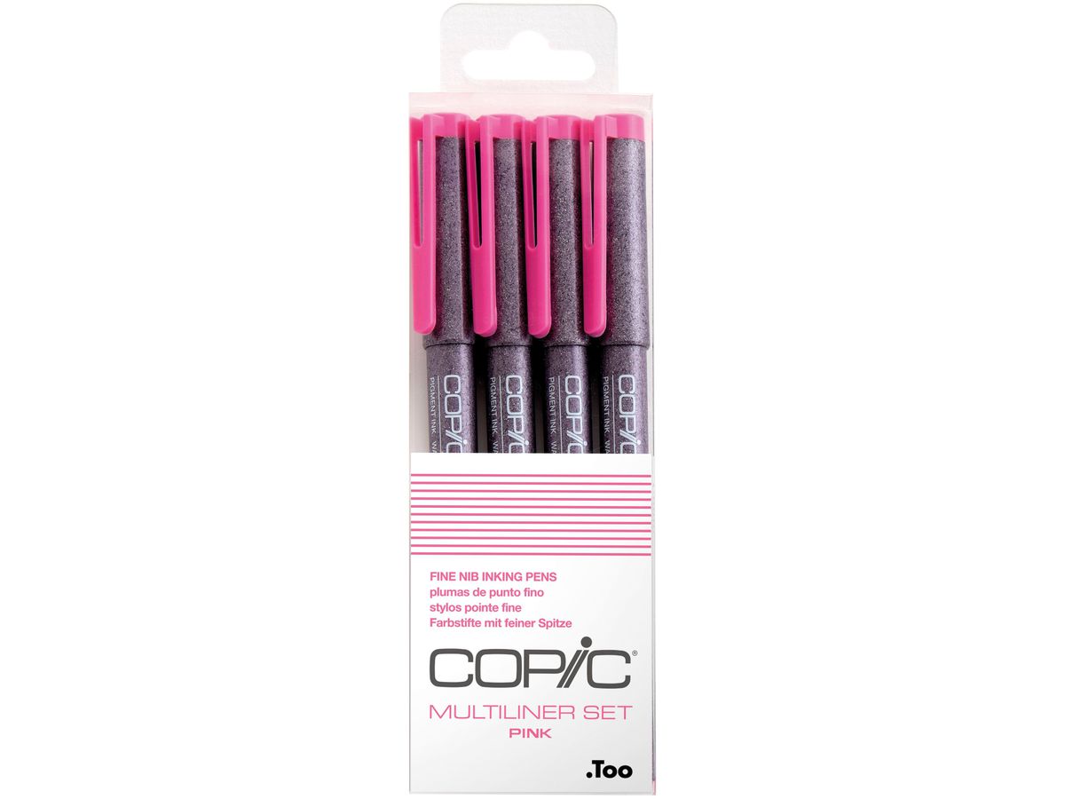 COPIC Multiliner 22075622 Pink Set, 4 pz. ass. (4511338053829)