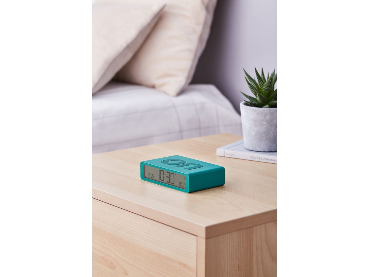 LEXON Wecker Flip Classic LR157V2 grün, USB-C (3660491209442)