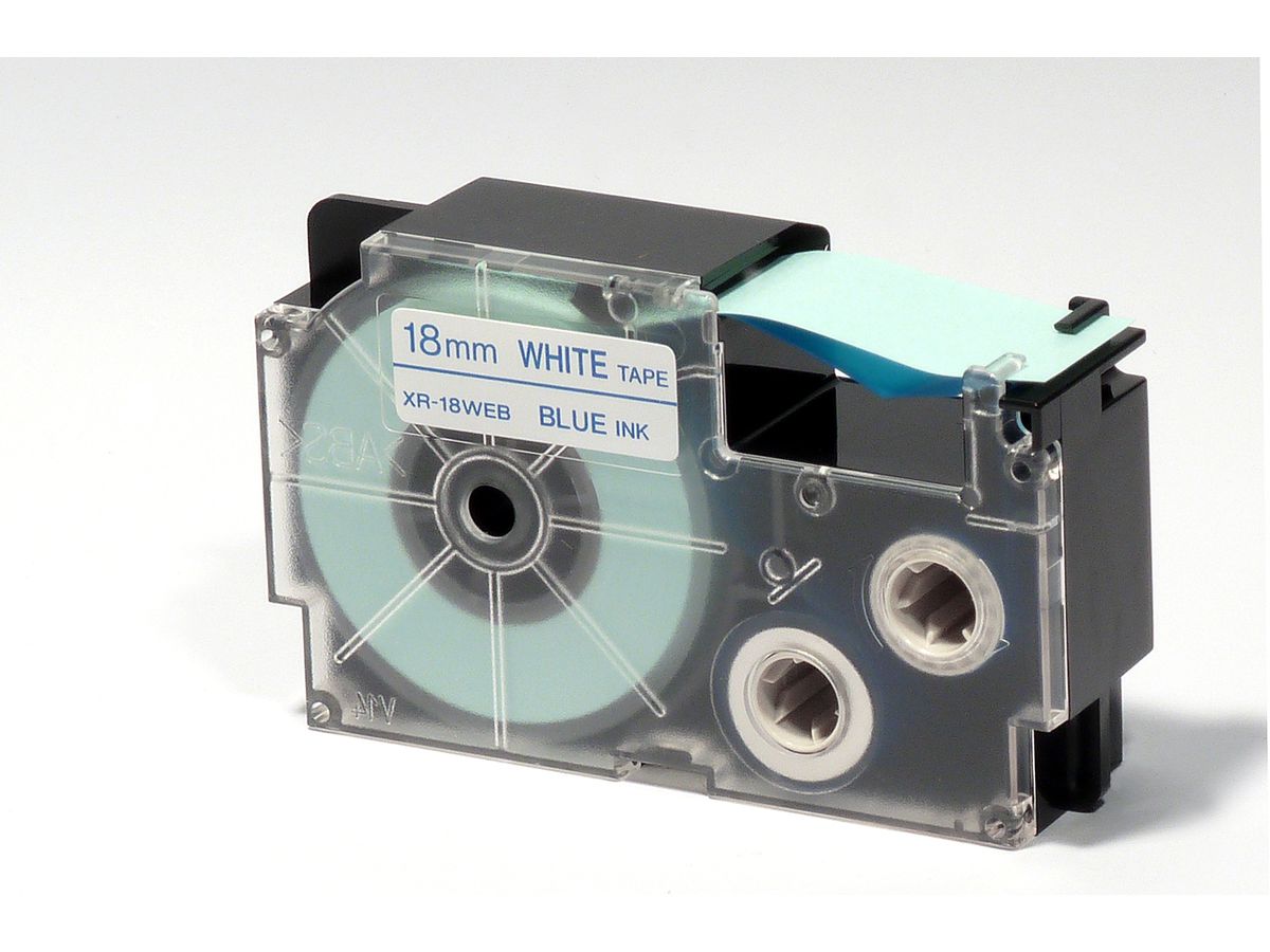 CASIO Beschriftungsband XR-18WEB 18mm/8m blau/weiss (4971850117520)