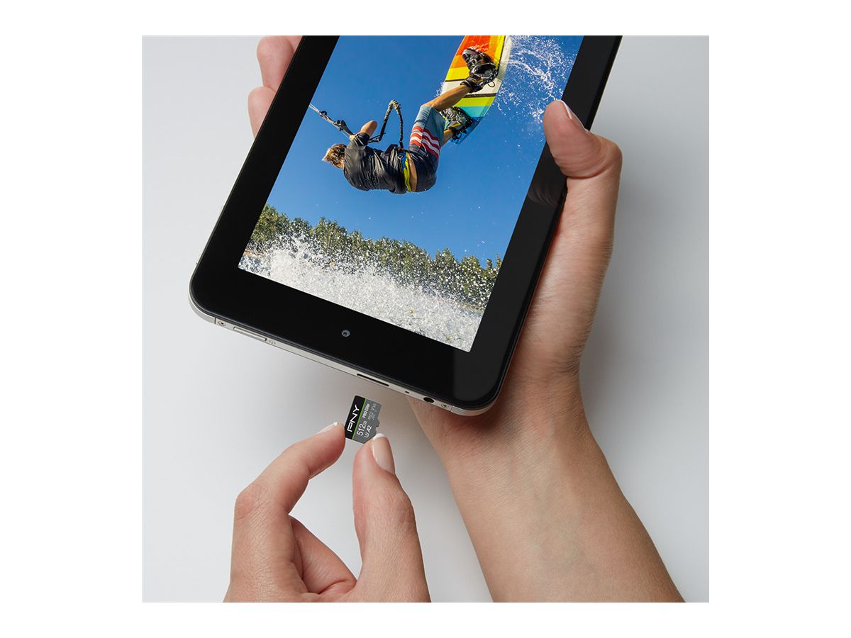PNY micro-SDXC Pro Elite 512GB P-SDUX512U3100PRO-GE UHS-I U3 A2 & adapter (0751492623580)