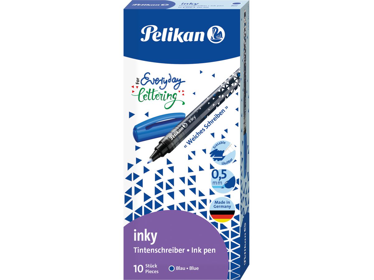 PELIKAN Stylo Fibre Inky 273 0.5mm 940494 bleu, effacable (4012700940490)