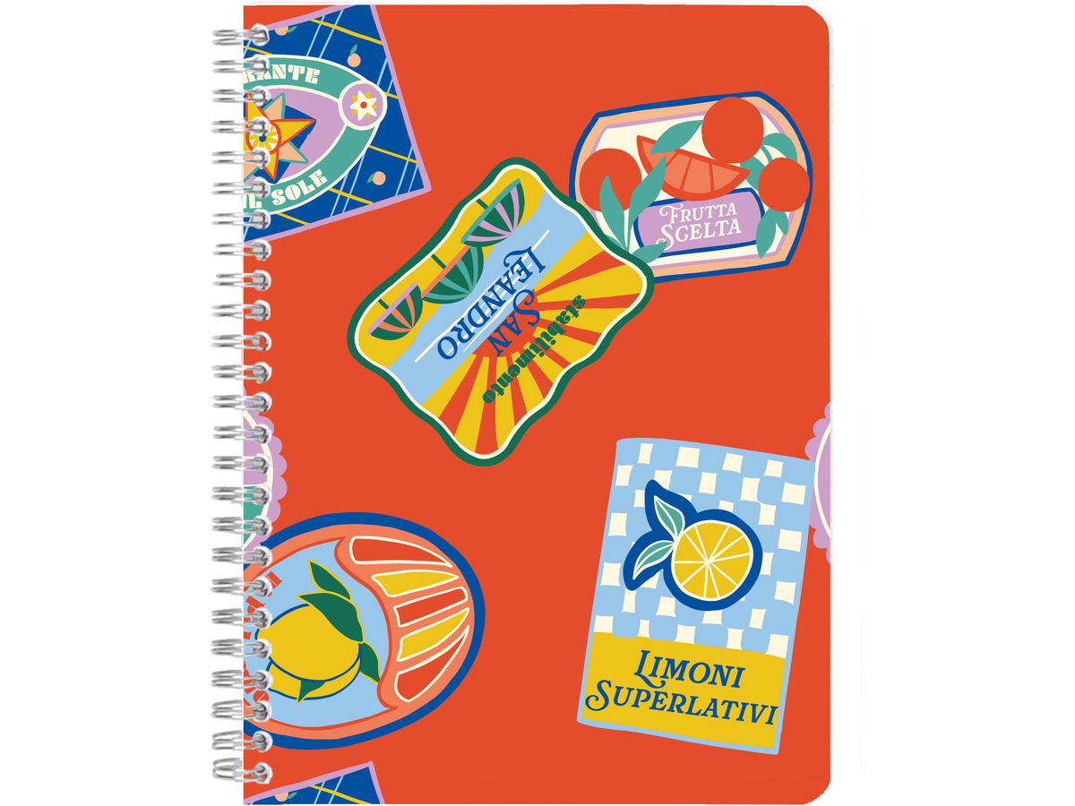 CLAIREFONTAINE Carnet spirale A5 116264C Dolce Amore ligné ass. 74 f. (3329681162645)