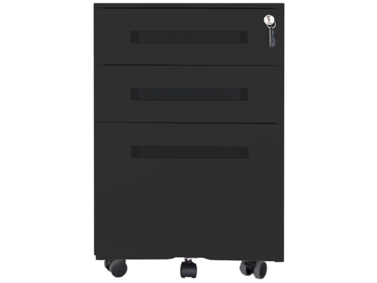 CONTINI Piedistallo per scrivania 109383 nero, 3 cassetti (9470109383006)