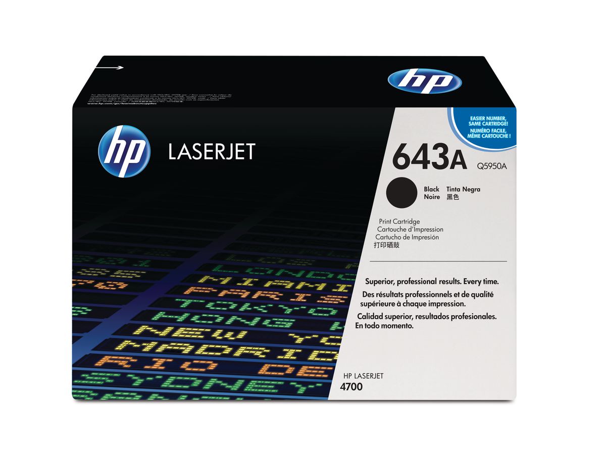 HP Toner-Modul 643A schwarz Q5950A Color LaserJet 4700 11'000 S. (0829160493879)