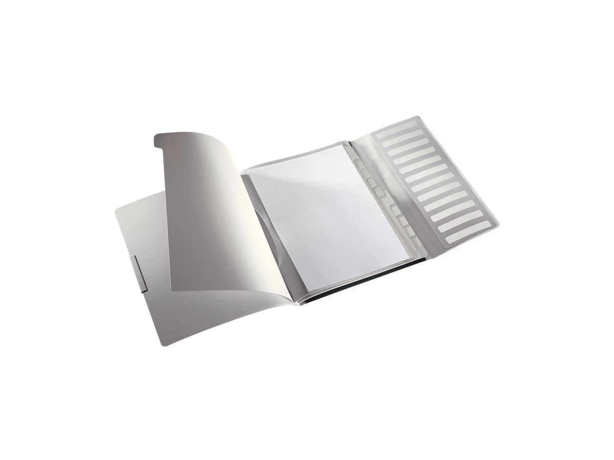 LEITZ Dossier archivio 260x320x17mm 39960094 satin nero 12 scomp. (4002432108381)