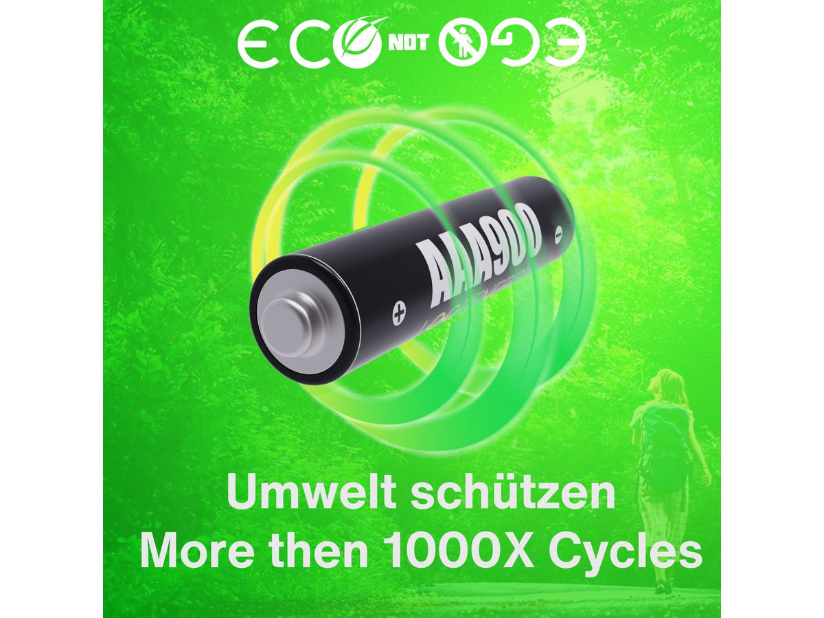 VERICO LoopEnergy Batterie USB-C 1UDBT-A3WEB2 AAA/LR03 (600mAh) 4 pièces (4713095608919)