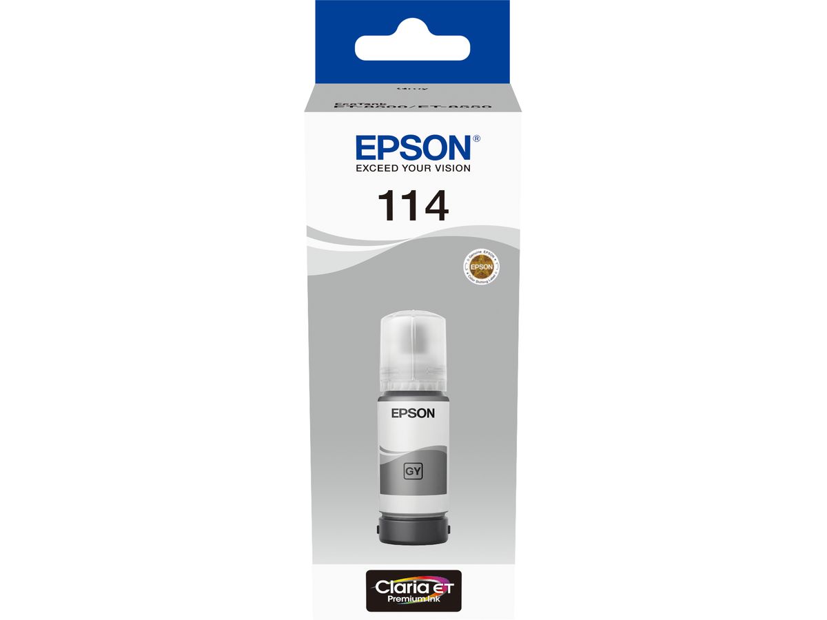 EPSON Flacone d'inch. 114 grey T07B540 EcoTank ET-8500 6200 pagine (8715946687339)