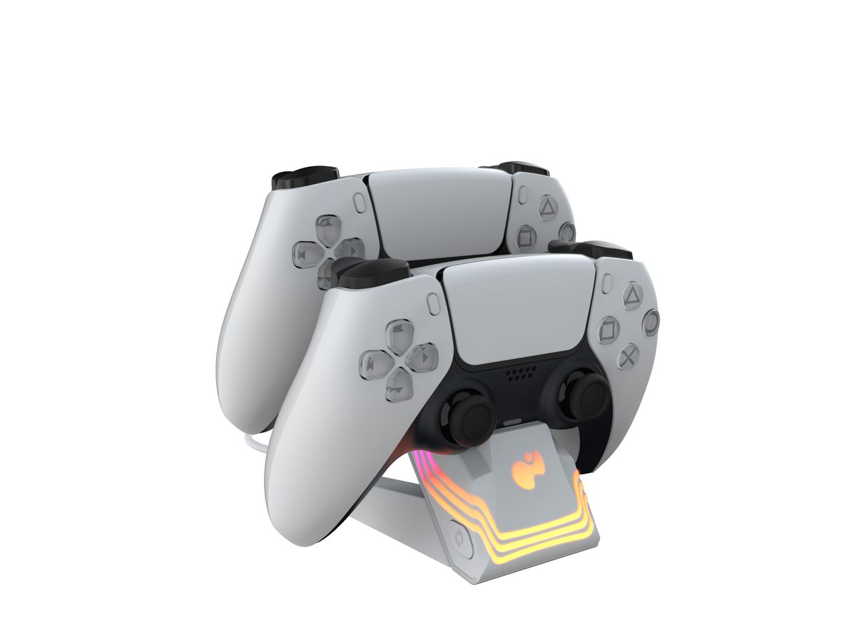 PDP AfterglowWAVE Dual Charger 052-022-WH PS5, White (0708056072568)