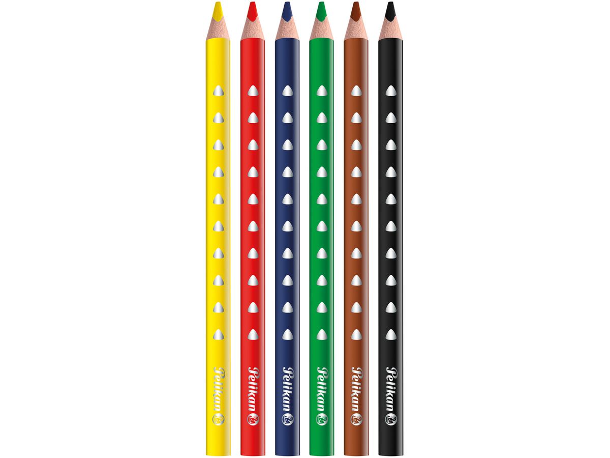 PELIKAN Crayons de couleur Silverino 700610 6 couleurs (4012700700612)