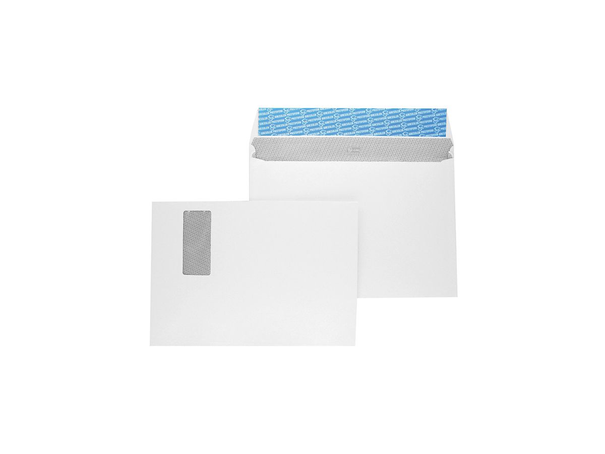 GOESSLER Couvert Expanso m/Fenster C4 2209 120g/weiss/Seitenfalt. 100 St. (7640126614076)