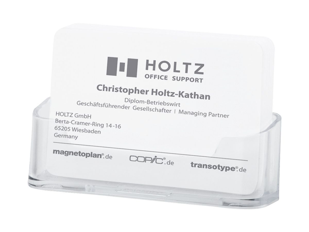 DEFLECTO Manche Carte de Visite 70101 transparent (0079916799995)