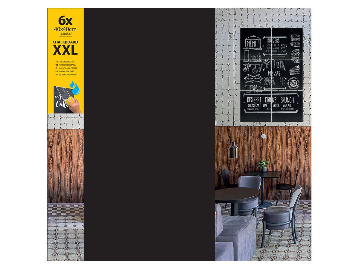 SECURIT Kreidetafel XXL FB-XXL 6 Stück 40x40x0.2cm (8719075285237)