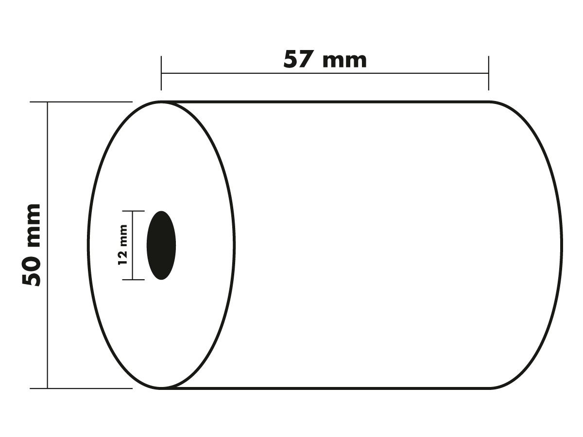 EXACOMPTA Rotolo di carta offset 10 pz. 40346E 57x50mmx20m per cassa (3130631403462)