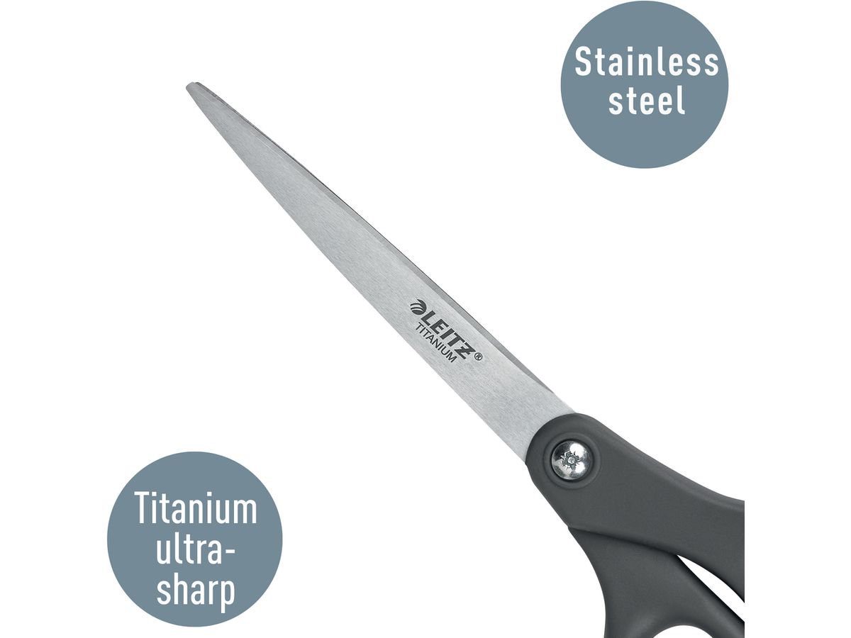 LEITZ Forbice titano 18cm 5421-00-89 grigio scuro (4002432138227)