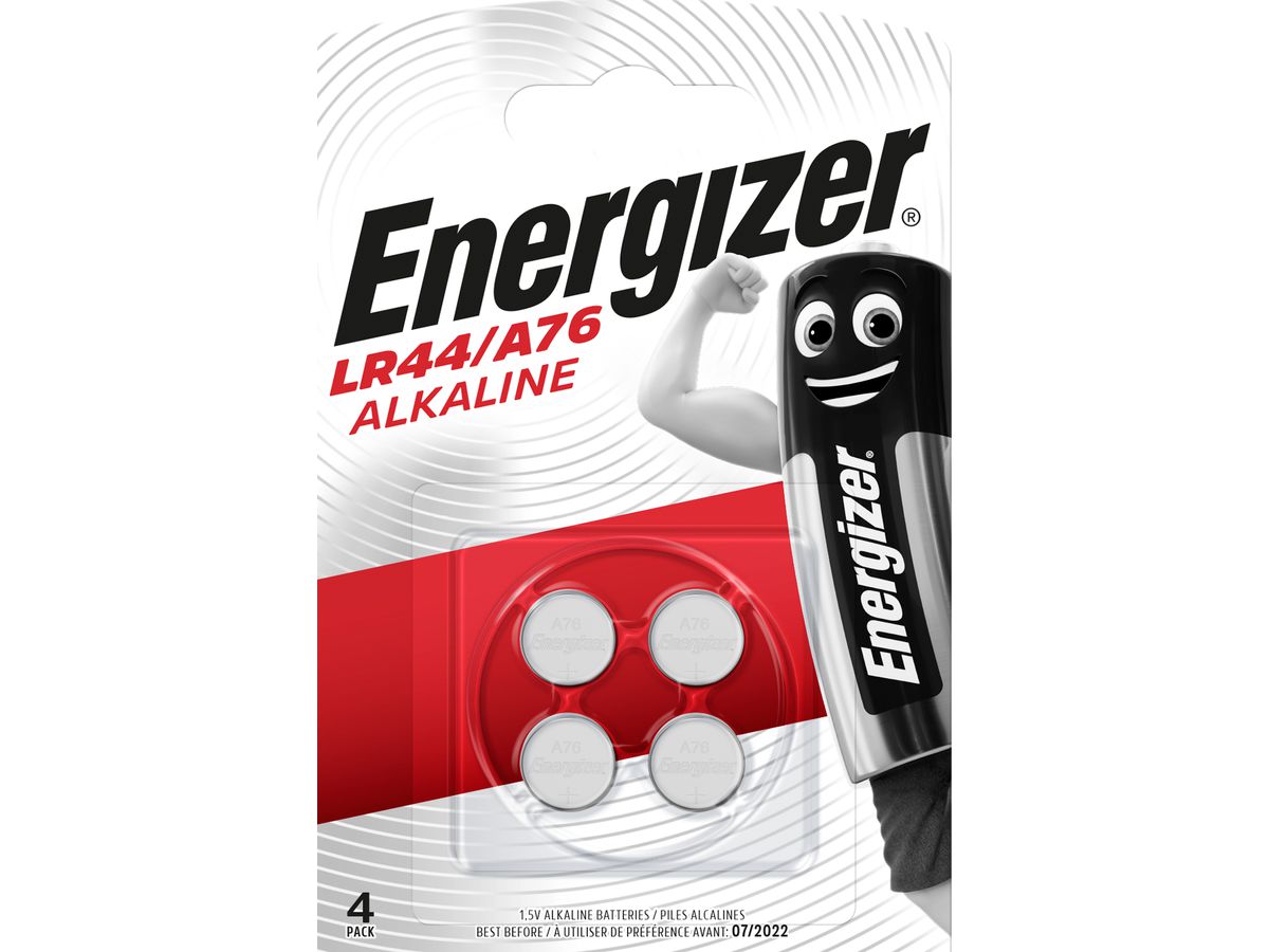 ENERGIZER Knopfzelle E300141401 L44/A76, 4 Stück (7638900411164)