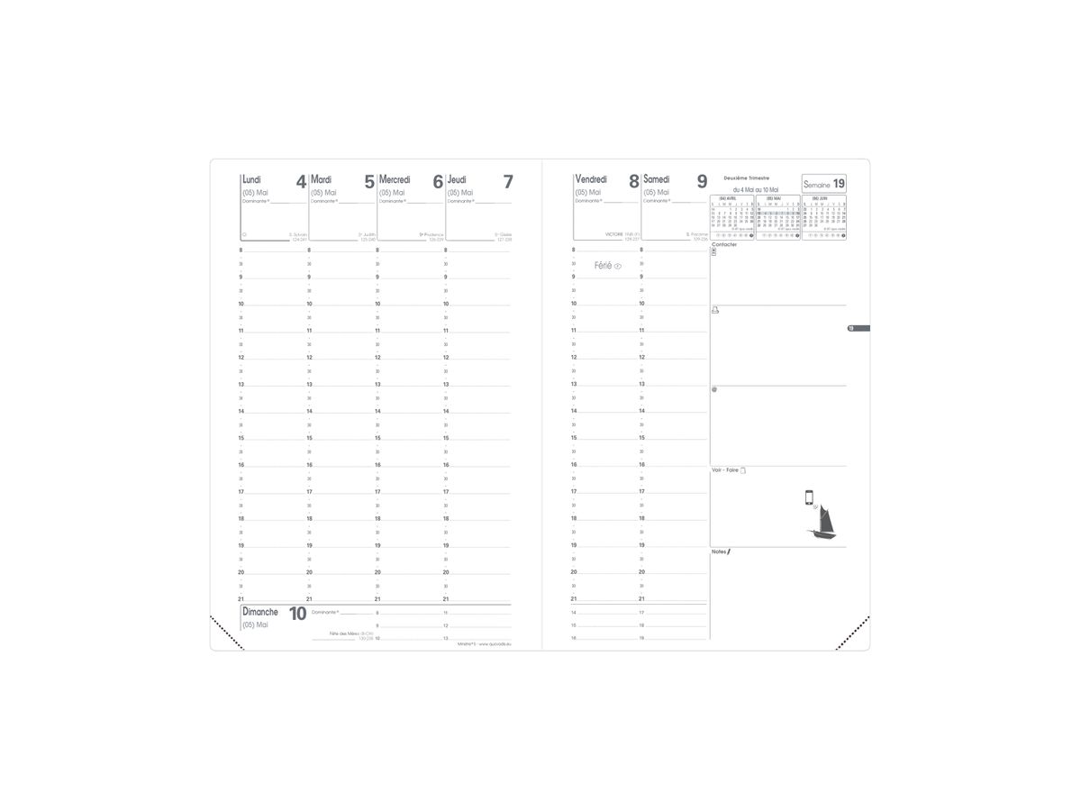 QUO-VADIS Recharge Ministre 2026 015007Q 1S/2P Impala/Club FR 16x24cm (3371010122790)