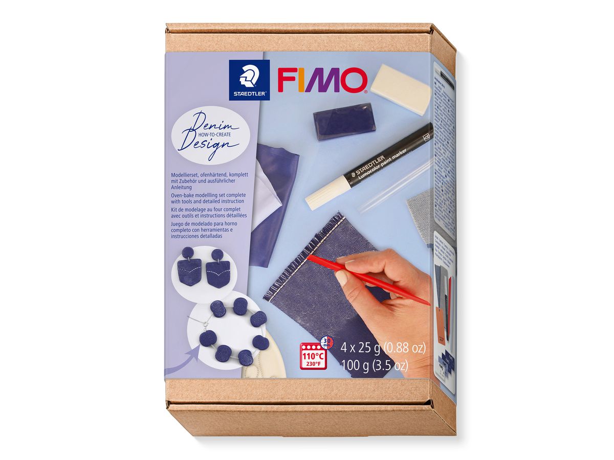 FIMO Set di modellazione 4x25g 8025HTC2 Design del jeans (4007817101797)