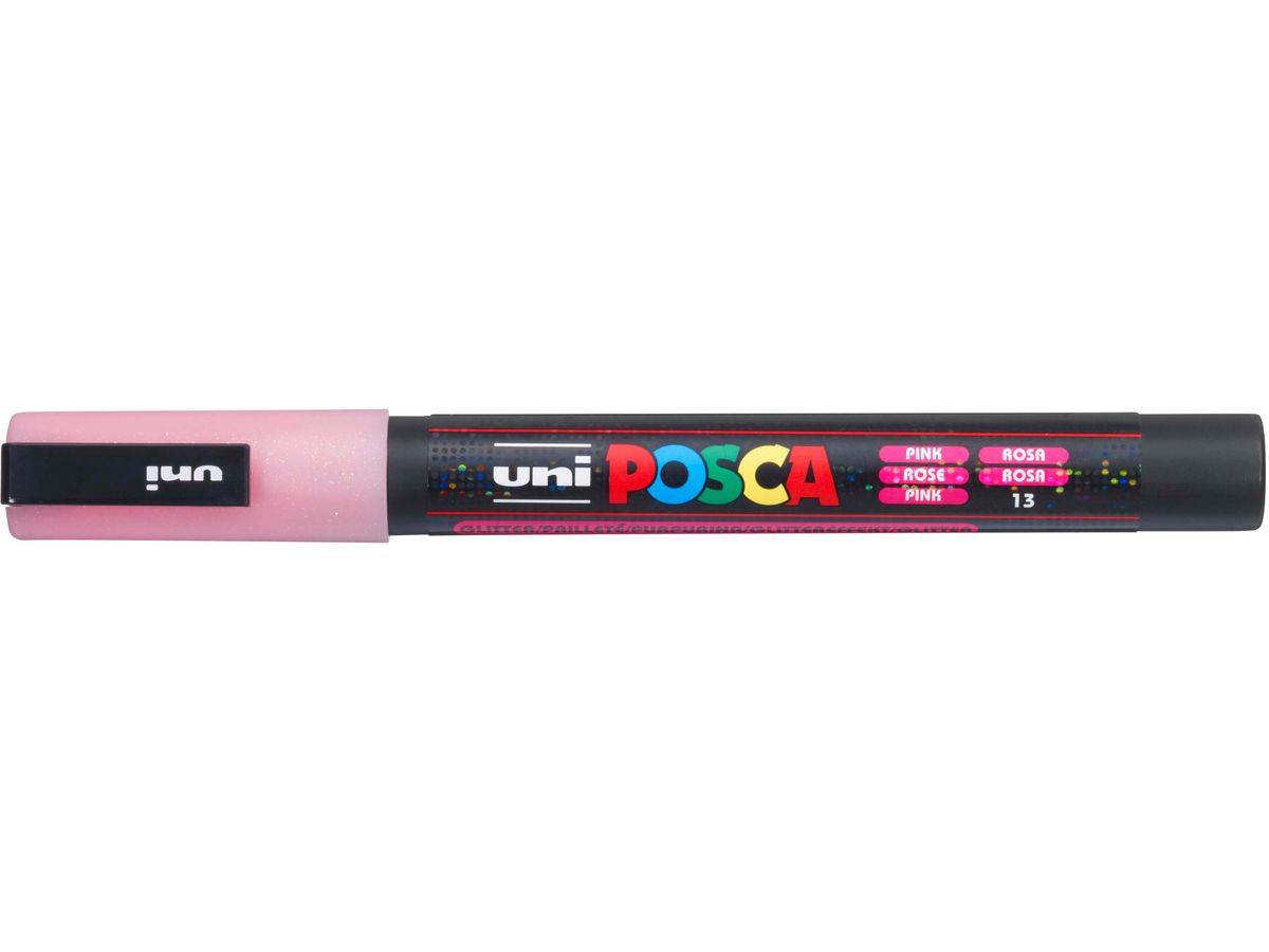 POSCA Marker 0.9-1.3mm PC3-ML PINK rosa glitter (4902778198001)