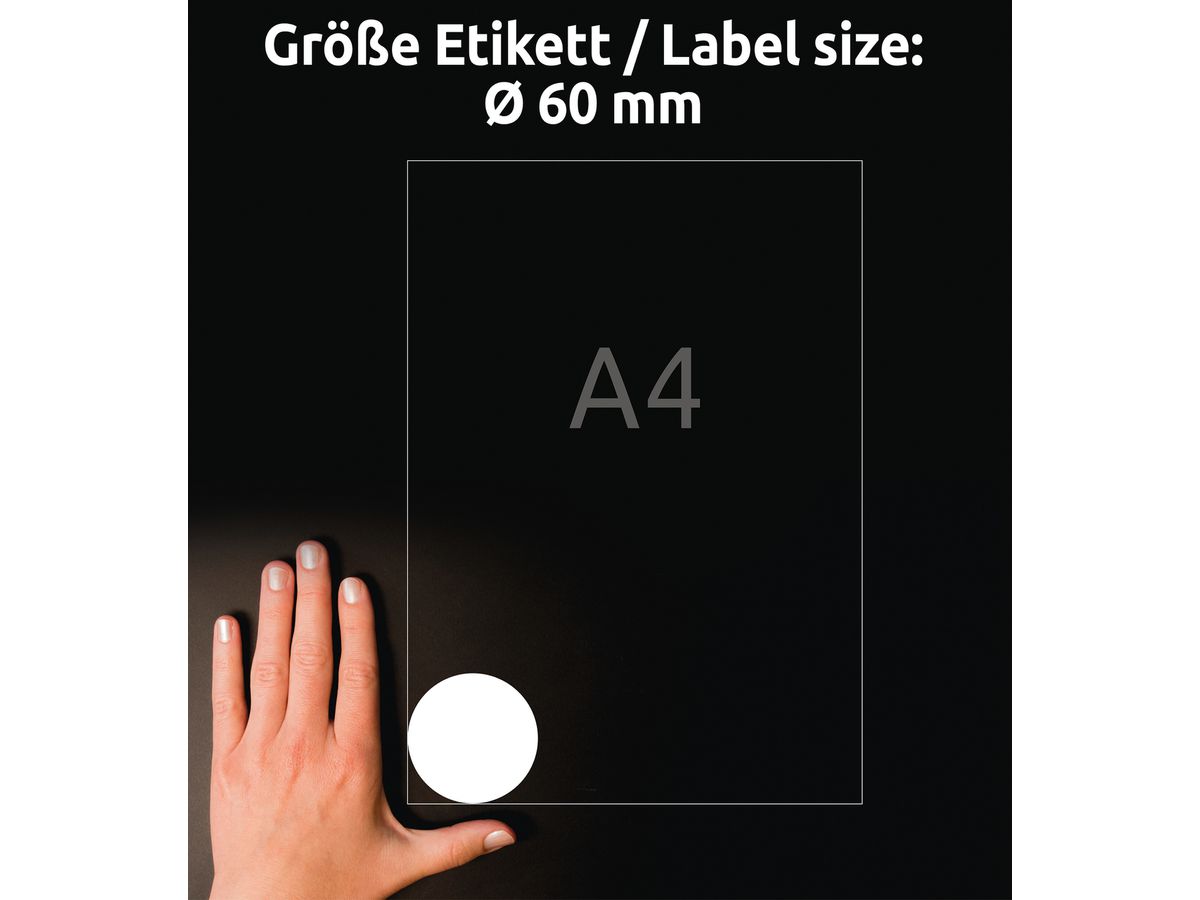 AVERY ZWECKFORM Etichette A4/60mm L3416-100 bianco 1200 pezzi (4004182034163)
