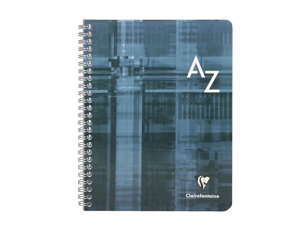 CLAIREFONTAINE Spiralheft mit Index 17x22cm 8949 5mm, A-Z, ass. 50 Blatt (3329680894905)