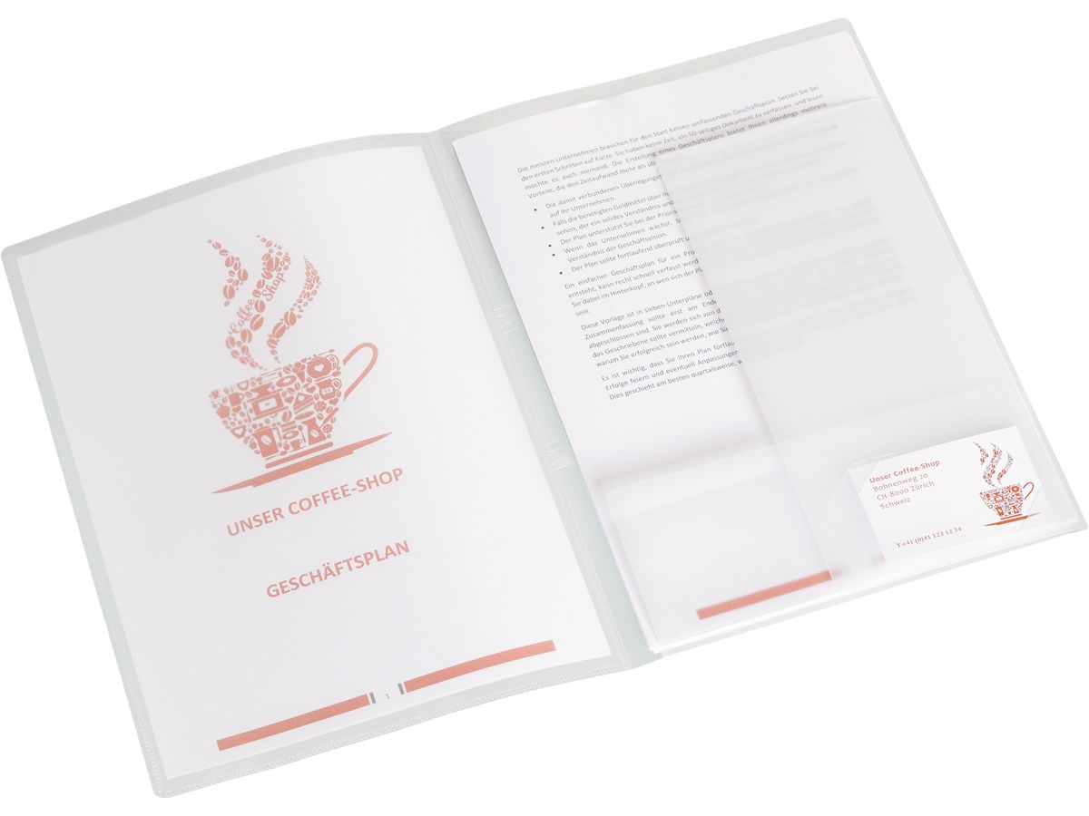 KOLMA Dossier présentation Vario A4 10.010.00 transparent, poche apposée (7611967100387)