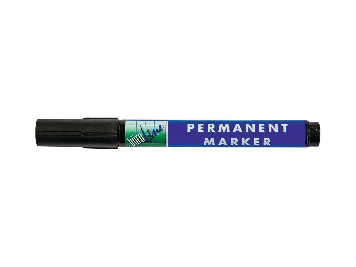 BÜROLINE Permanent Marker 1-4mm 222254 noir (7612532022721)
