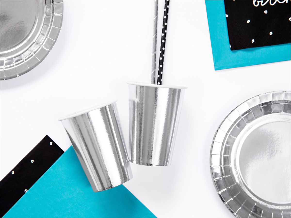 PARTYDECO Bicchieri 220ml KPP35018EU1 Argento 6 pezzi (5900779189447)