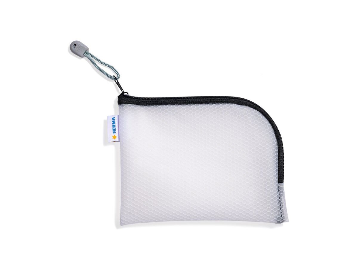 HERMA Tasca documenti con zip A6 20023 nero, 19x14cm (4008705200233)