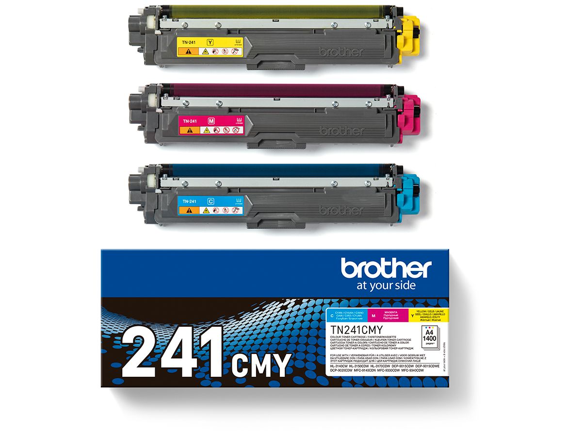 BROTHER Toner Multipack CMY TN-241CMY HL-3140/3170 1400 Seiten (4977766812832)