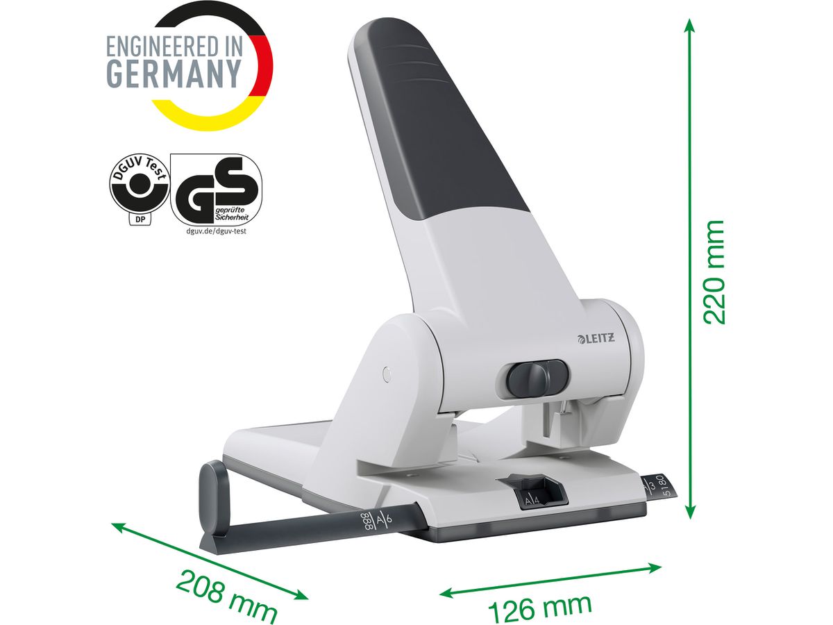 LEITZ Registraturlocher 6.3mm 51800095 schwarz 65 Blatt (4002432364039)