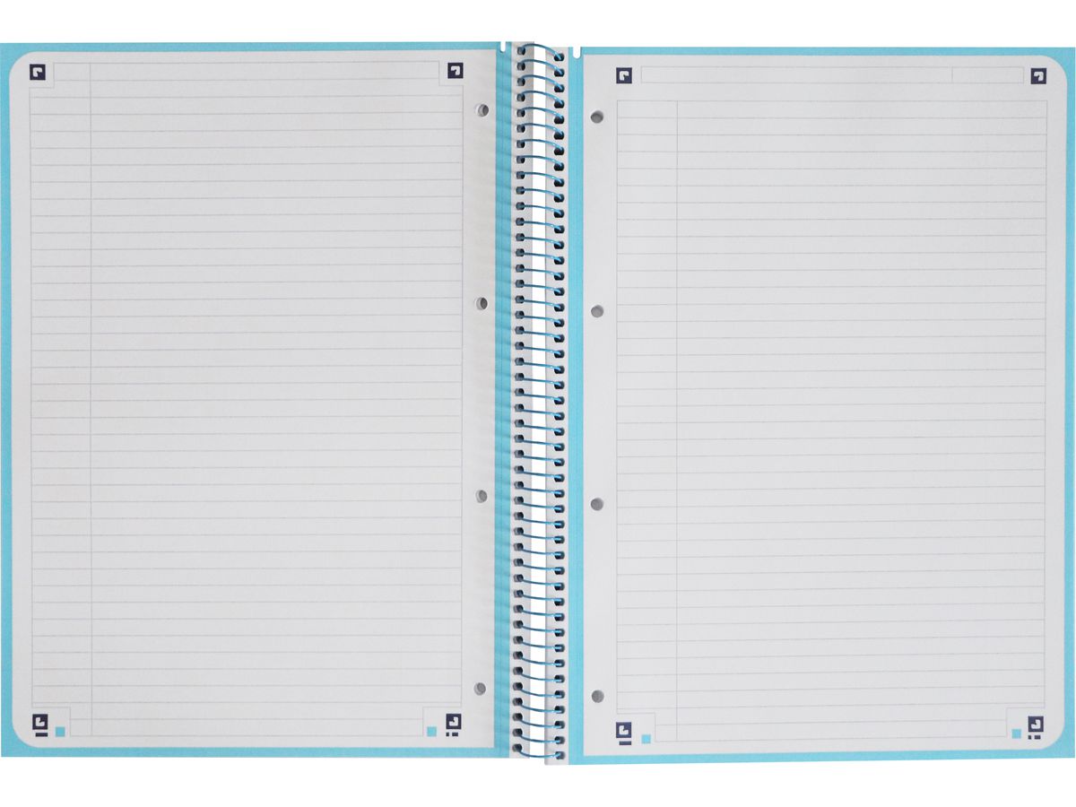 OXFORD Spiralbuch A4+ 400138327 liniert, pastellblau 80 Blatt (8412771035501)