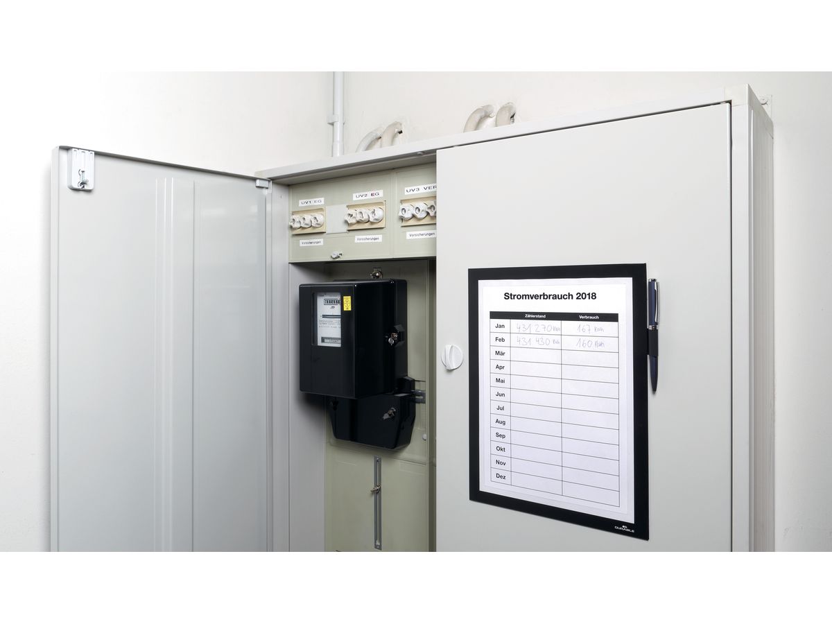 DURABLE Magnetic Note DURAFRAME A4 498901 nero (4005546989679)