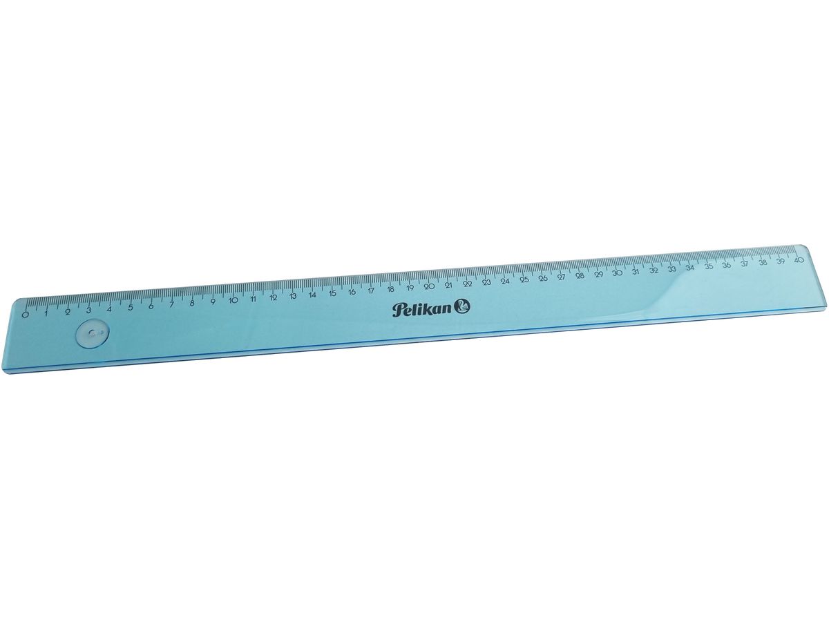 PELIKAN Règle 40cm 7190000 Transparent-bleu Blister (7640106190002)