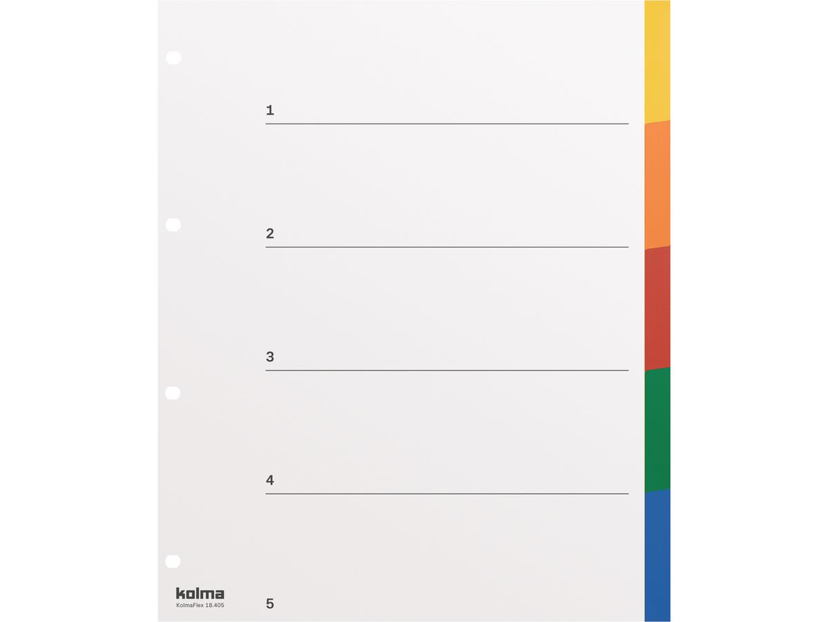 KOLMA Registro KolmaFlex A4+ 18.407.20 multicolore 5 pzi (7611967180150)