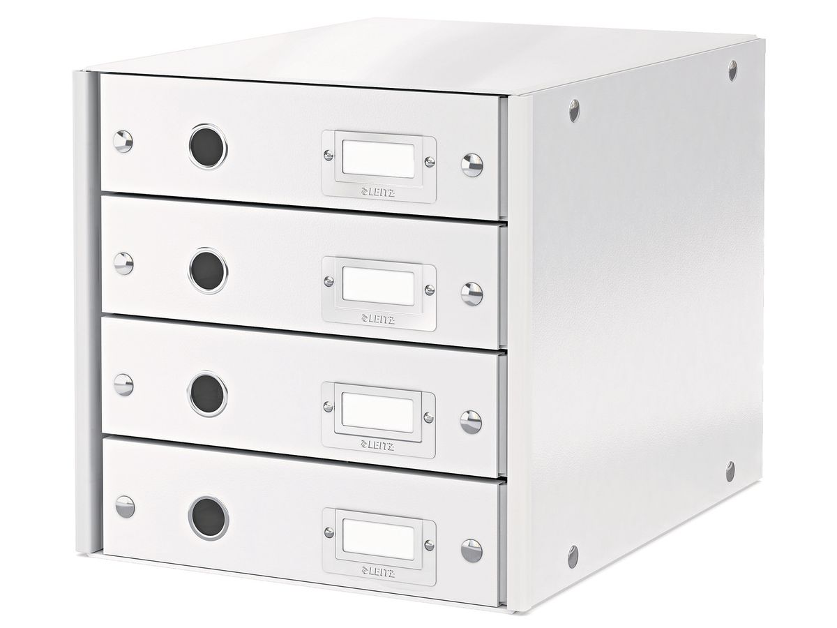 LEITZ Set tiretto Click&Store 6049000 bianco 4 scomparti (4002432396917)