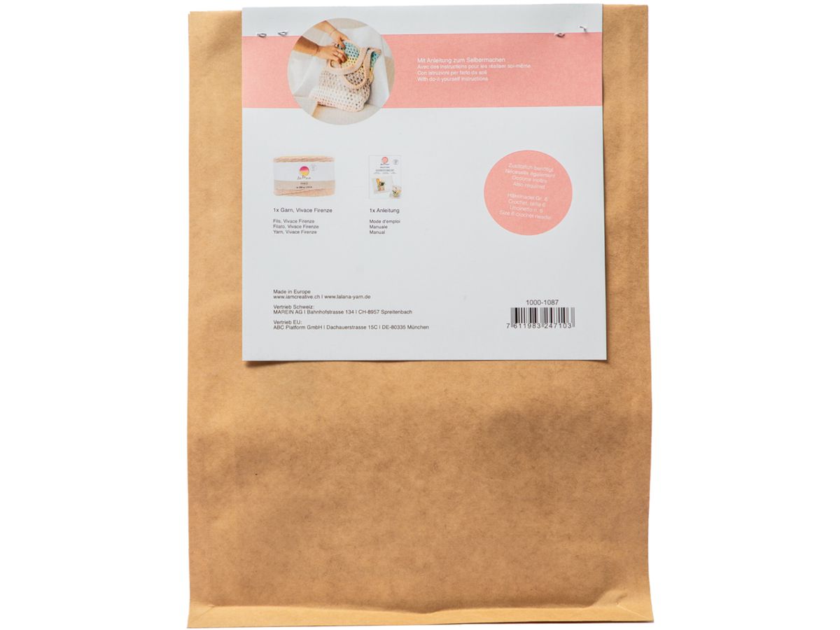 I AM CREATIVE Shopper DIY kit de crochet 1000-1087 pastel (7611983247103)