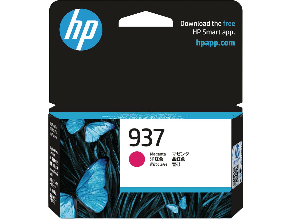 HP Tintenpatrone 937 magenta 4S6W3NE OfficeJet 9110b/9120 800 S. (0196786147562)