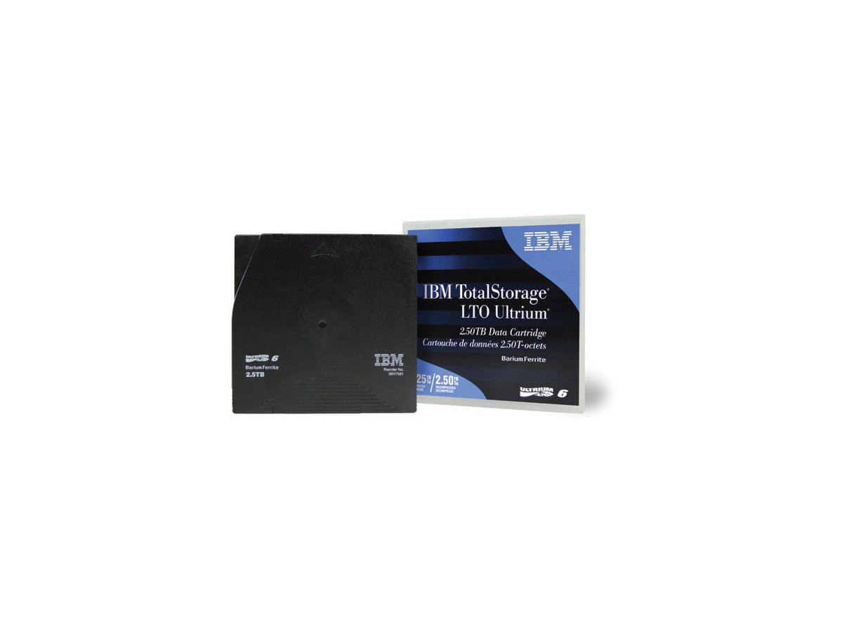 IBM LTO Ultrium 6 2.5/6.25TB 00V7590 Data Tape (0883436347815)