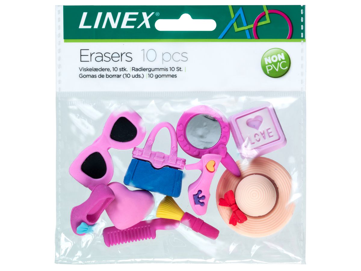 LINEX Radiergummi-Set 400082011 Girls 3D 10 Stück (5705467076180)