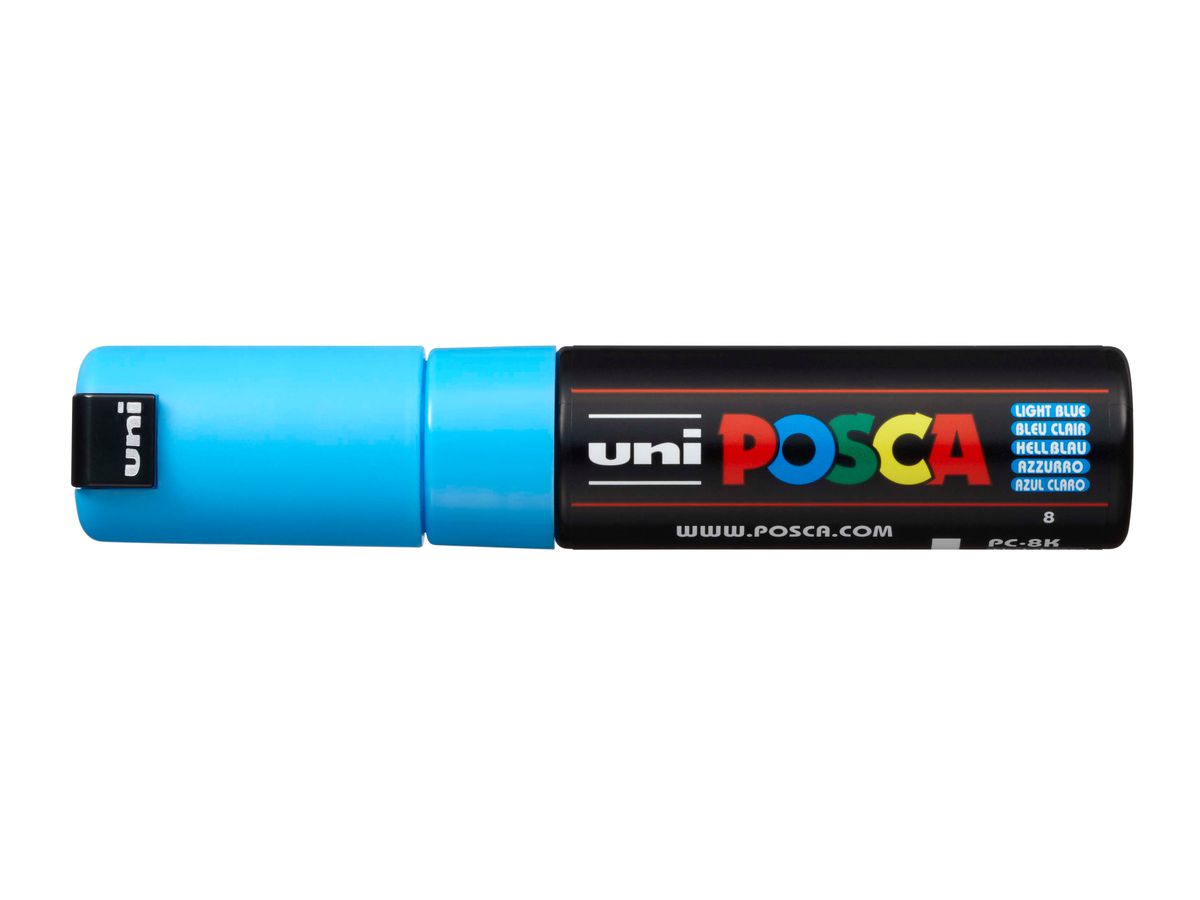 POSCA Marker 8mm PC-8K L.BLUE hellblau, Keilspitze (4902778916544)