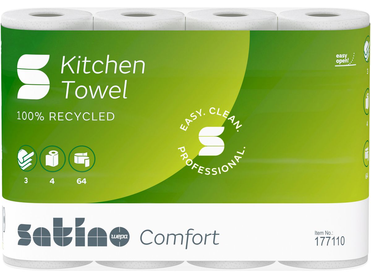 SATINO Rotoli Satino Comfort 177110 3 strati, 4 rot. 51 fogli (4000735356317)
